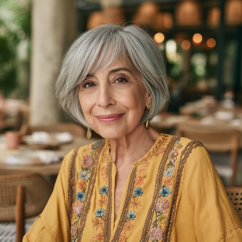Short Rounded Bob 25 Fresh Short Haircuts for Grey-Haired Women Over 70 in 2026 – Trendy ...
